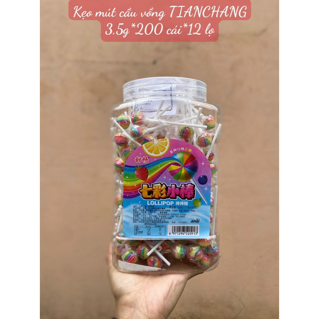 Kẹo Mút Mini Trái Cây Cầu Vồng Cho Bé