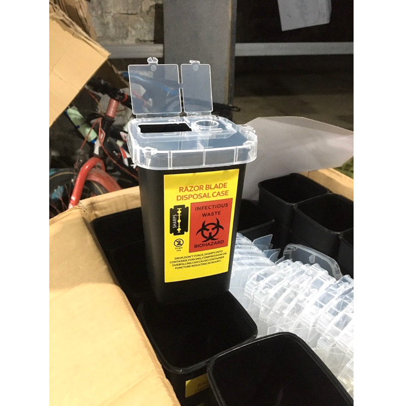 ❌GIÁ SỈ❌ Hộp nhựa đựng dao lam đã sử dụng chuyên dùng cho salon tóc nam nữ,barbershop