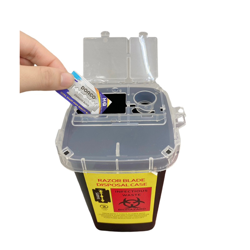 ❌GIÁ SỈ❌ Hộp nhựa đựng dao lam đã sử dụng chuyên dùng cho salon tóc nam nữ,barbershop