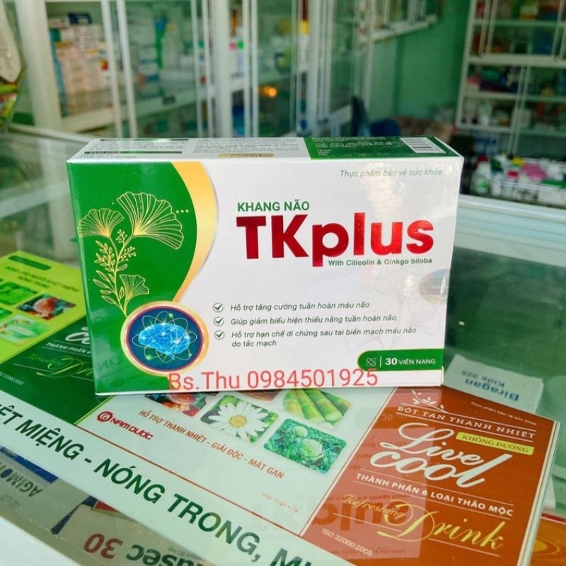 KHANG NÃO TKPLUS (hộp 30 viên)- hỗ trợ hoạt huyết, tăng cường tuần hoàn máu não