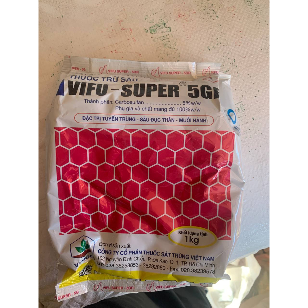 Vifu Super 5Gr Tuyến Trùng Sâu Muỗi Hành Bảo Vệ Rau Màu Và Cây Trồng Gói 1kg