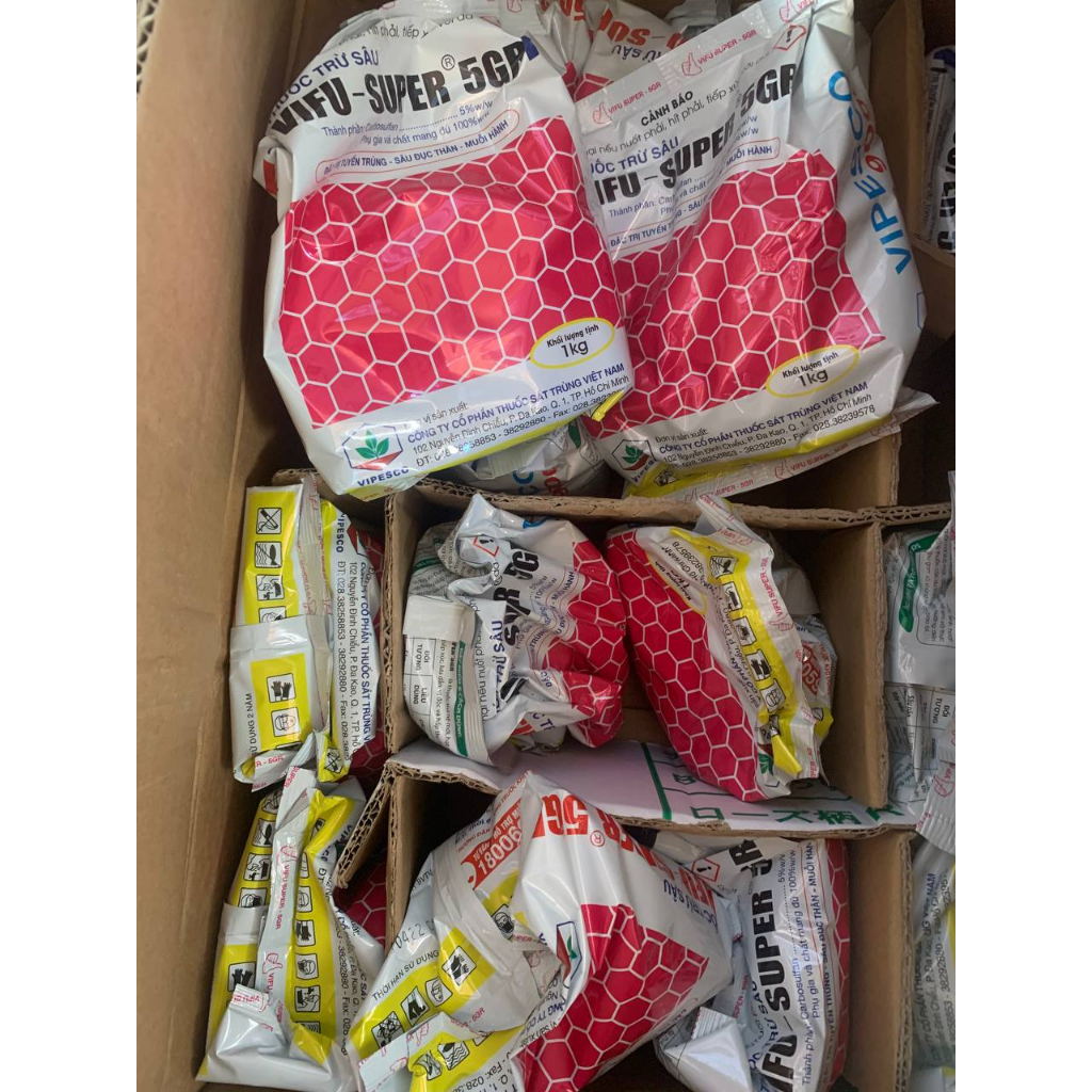 Vifu Super 5Gr Tuyến Trùng Sâu Muỗi Hành Bảo Vệ Rau Màu Và Cây Trồng Gói 1kg