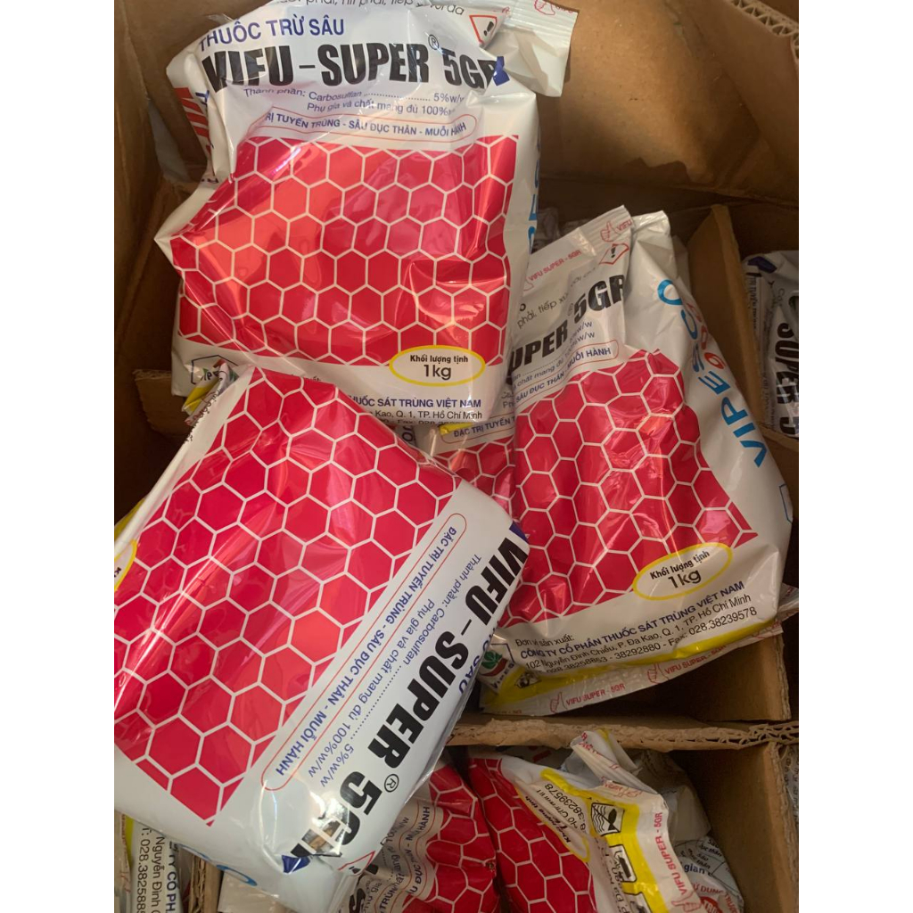 Vifu Super 5Gr Tuyến Trùng Sâu Muỗi Hành Bảo Vệ Rau Màu Và Cây Trồng Gói 1kg