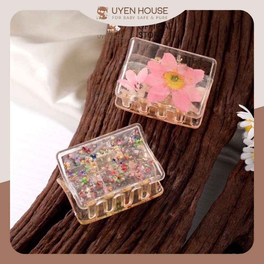 Kẹp Gắp Hoa Khô Ép Chất liệu Acrylic Siêu Chắc Phong Cách Hàn Quốc