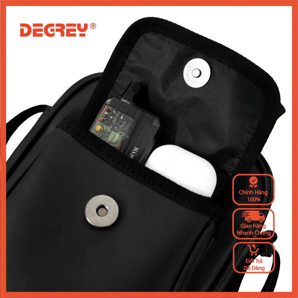 Túi Đeo Chéo Da Nam Nữ Unisex Mini Shoulder Bag Degrey - MSBD