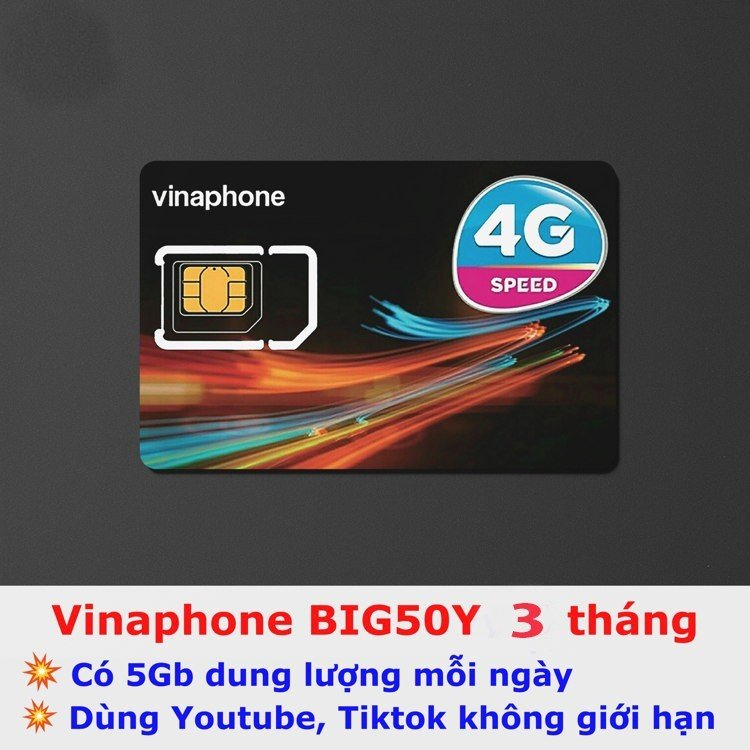 Sim Data 4G Lên Mạng BIG50Y FREE 3 THÁNG ĐẦU