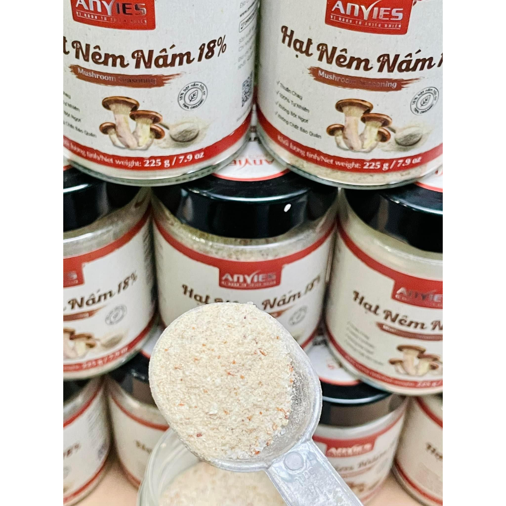 Hạt nêm nấm hữu cơ cho bé ăn dặm Anvies 225G