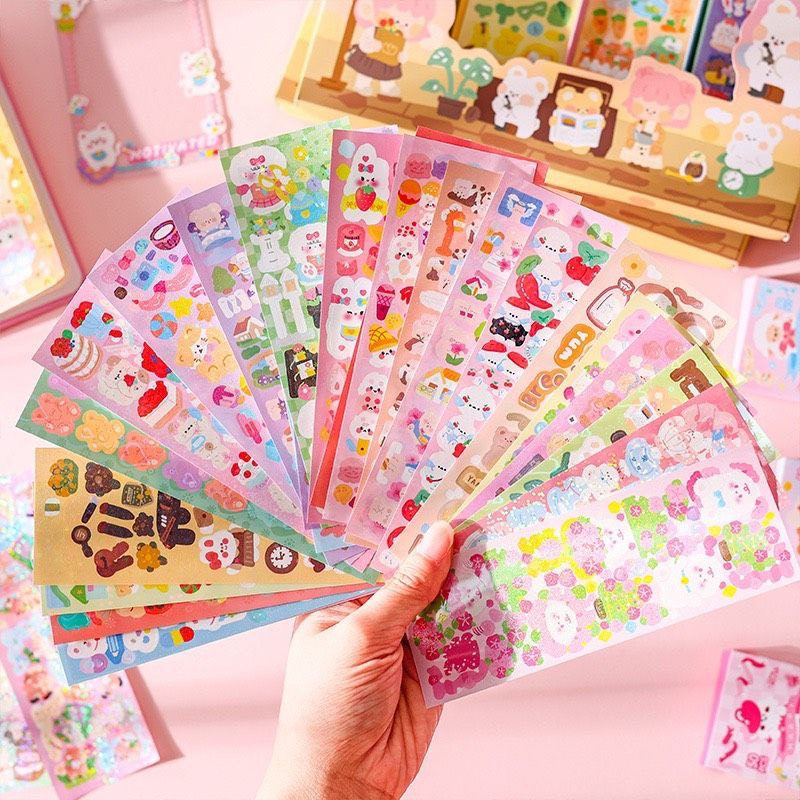 30 tấm Sticker Lấp Lánh Phong Cách Hàn Quốc Trang Trí DIY Laptop, Sách Vở Học Tập✨✨