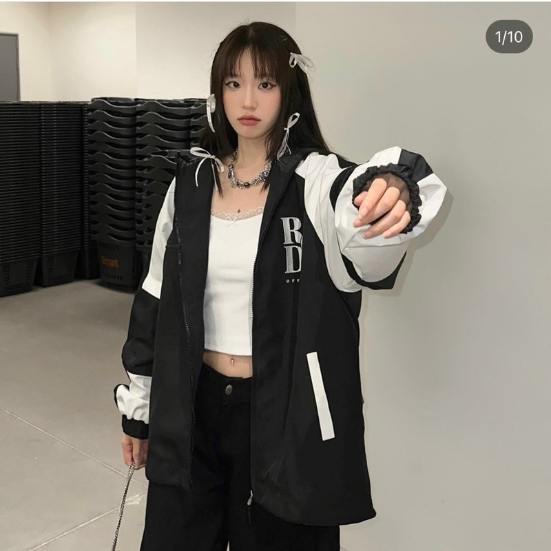 Áo khoác dù RDG Nam Nữ form rộng unisex dù 2 lớp, túi khóa kéo ulzzang Jacket Siêu chất bomber