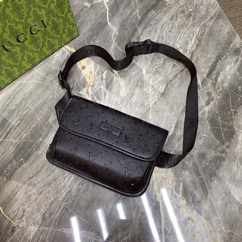 Túi đeo chéo nam Lv Fullbox hộp giấy thẻ , túi đeo vai nam , chất liệu da pu chống bông tróc