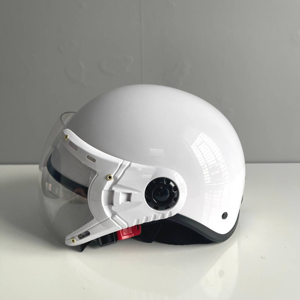 Mũ Bảo Hiểm 1/2 Đầu Có Kính Che Mặt - Siêu Rẻ - Hàng C.TY Đạt Chuẩn