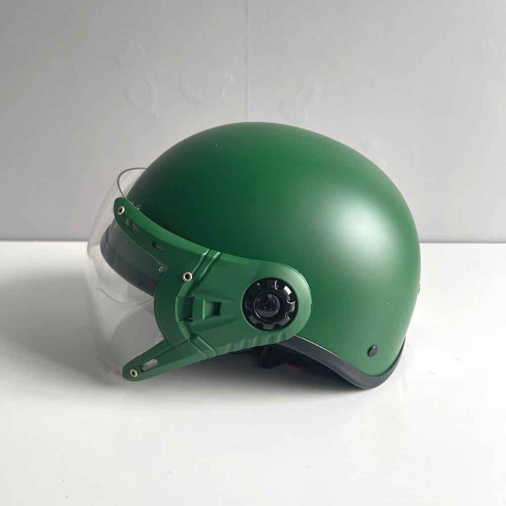 Mũ Bảo Hiểm 1/2 Đầu Có Kính Che Mặt - Siêu Rẻ - Hàng C.TY Đạt Chuẩn