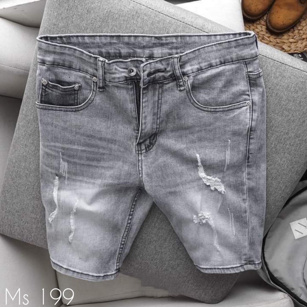 Quần short jeans nam, quần short jean rách phong cách, thời trang
