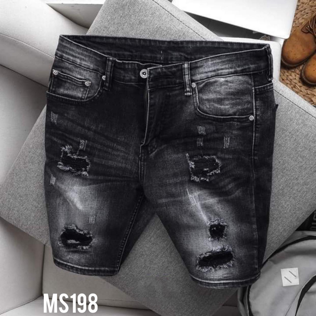 Quần short jeans nam, quần short jean rách phong cách, thời trang