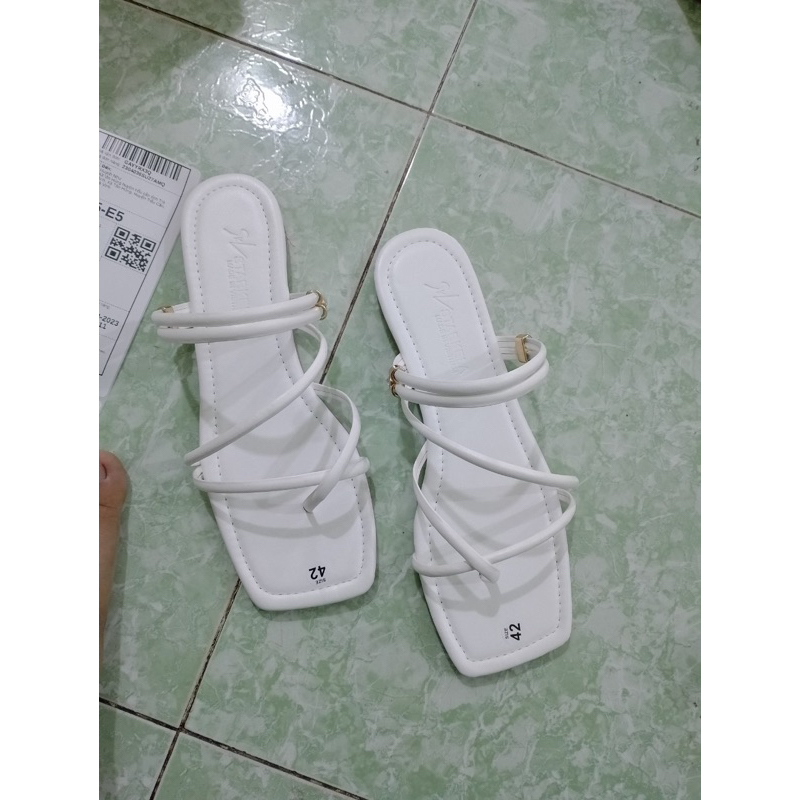 Dép lê nữ xỏ ngón dây bán nguyệt đế kép có big size 35_45