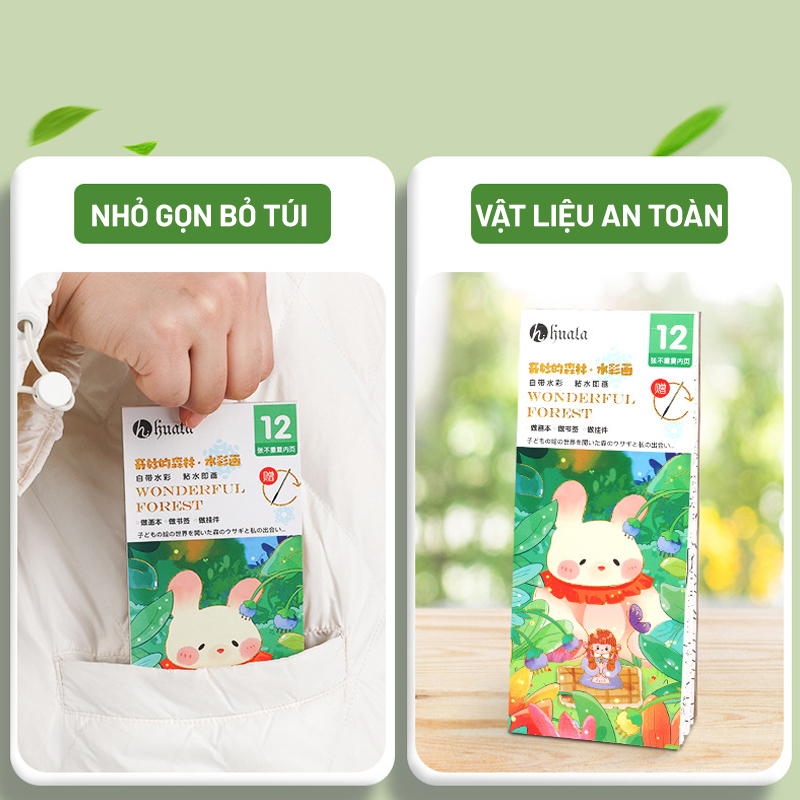Set Tranh Tô Màu Nước Graffiti Tặng Kèm Cọ Nhiều Hình Đáng Yêu Cho Bé