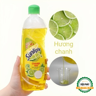 Nước Rửa Chén Sunlight Chanh 100 Chiết Xuất Chanh Tươi Chai 386ml