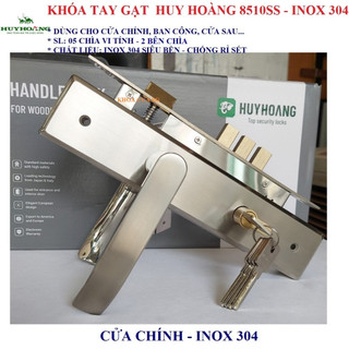 [Hỏa tốc HCM] KHÓA TAY GẠT 8510SS - CỬA CHÍNH HUY HOÀNG INOX 304