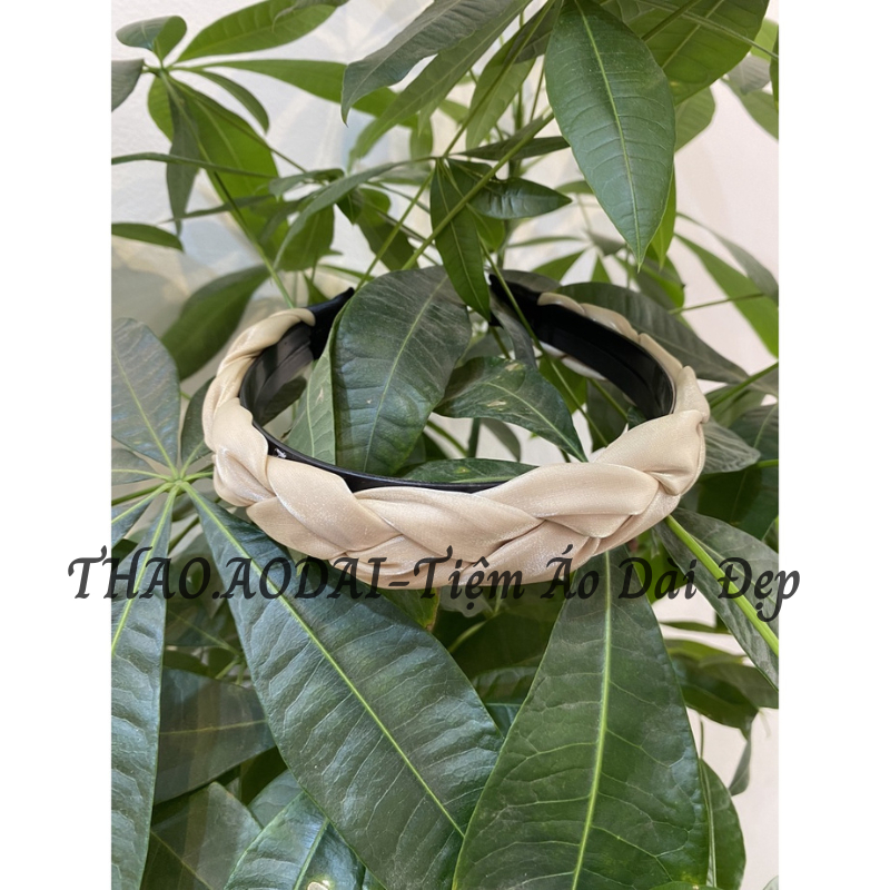 Băng đô, bờm tóc vải lụa satin băng đô thắt bím Handmade Thời Trang trẻ.