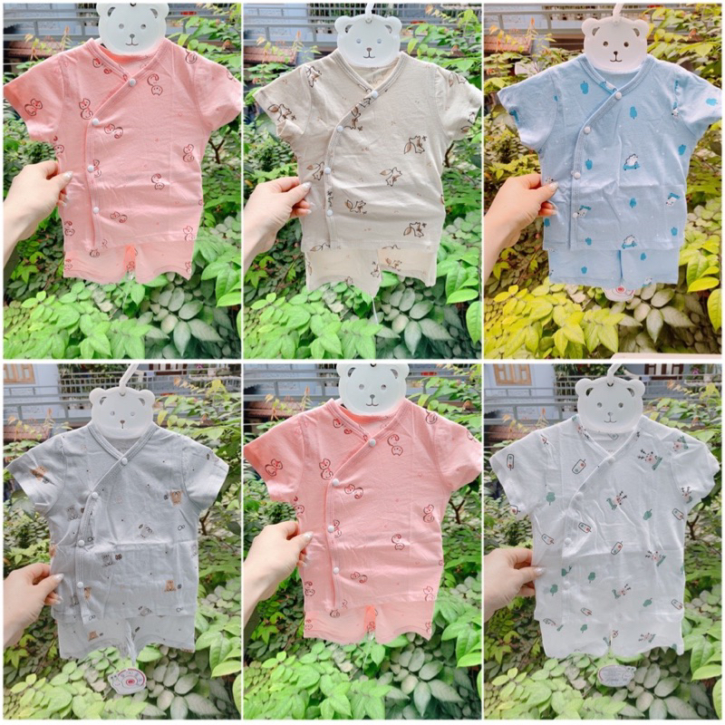 Dokma - Bộ cộc tay sơ sinh cotton Organic siêu mềm mát