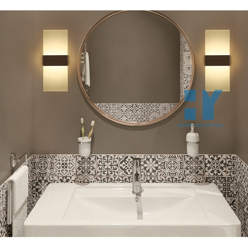 Đèn Tường Mica 2 Đầu,Đèn cầu thang,Đèn ngủ,Đèn tường trang trí hành lang 3 chế độ