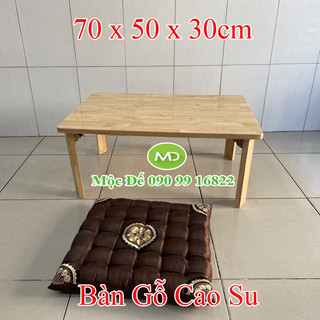 Bàn Làm Việc Gỗ Cao Su NAGA 70x50x30cm Gấp Gọn Đa Năng Dùng Làm Bàn Ăn, Laptop, Bàn Học Sinh, Sinh Viên