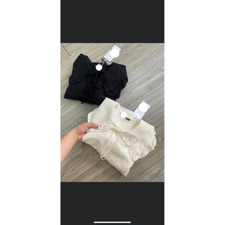 Áo Cổ Bèo Xinh Đen ZR
