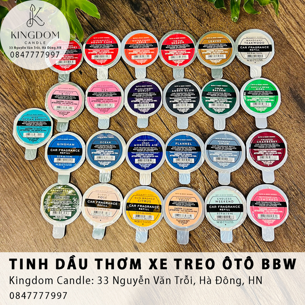 Tinh dầu thơm ô tô Bath & Body Works - Tinh dầu thơm tủ quần áo BBW - Chính hãng - Hàng có sẵn Hà Nội