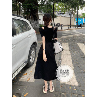 BIGSIZE  ĐẦM KHOÉT VẢI XẺ TÀ