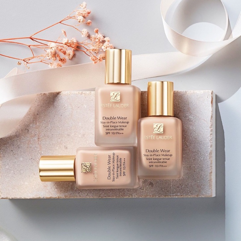 (Estee Lauder Bill Mỹ) Kem lót Estee Lauder double wear tặng bông trang điểm và mascara Tarte