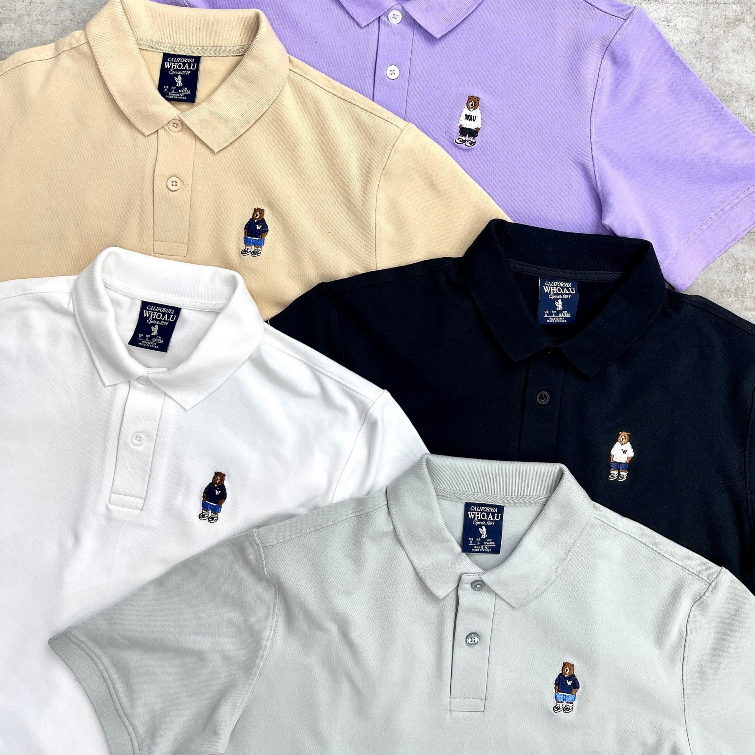 Áo Polo nam nữ Who AU nhiều màu Cotton cá sấu hàng xuất dư cao cấp phong cách Hàn Quốc