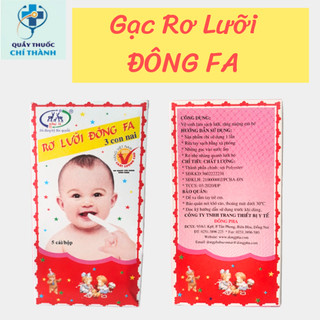Gạc rơ lưỡi đông fa làm sạch lưỡi, răng miệng cho bé. lốc 10 hộp/ 50 cái.