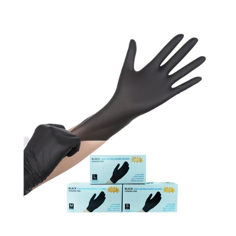 1 đôi găng tay y tế nitrile đen không bột