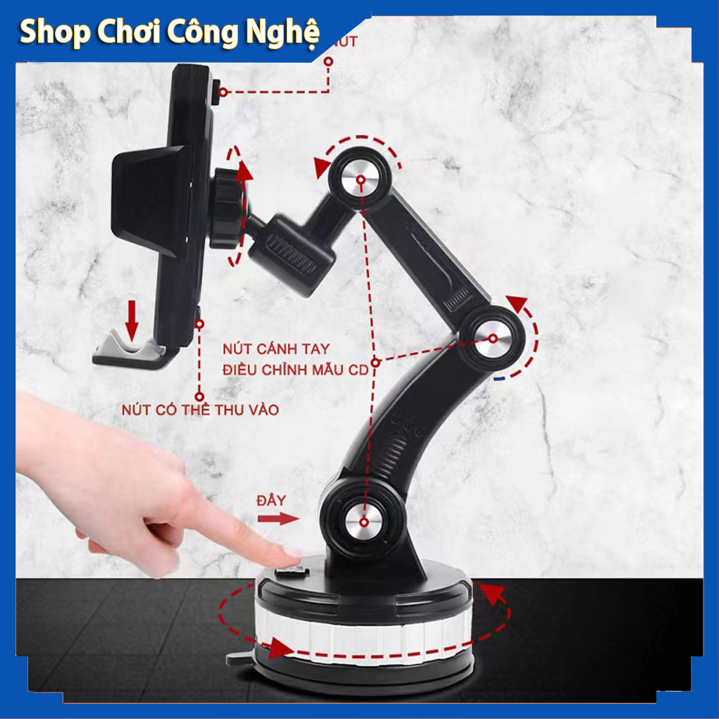 Giá đỡ điện thoại xoay 360 độ giá đỡ điện thoại dùng cho Ô tô phù hợp tất cả các dòng điện thoại.