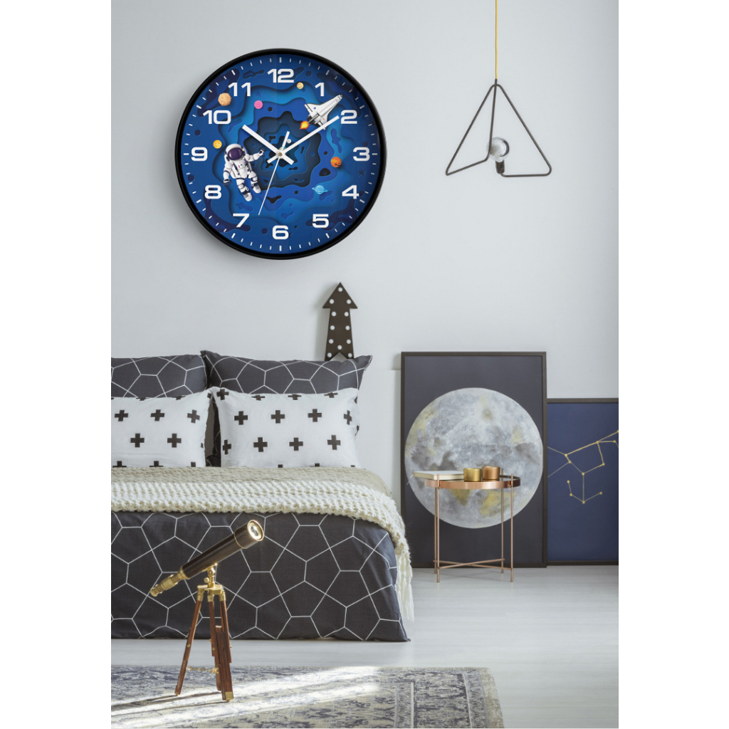 Đồng hồ du hành gia ,decor phòng ngủ , treo tường, không ồn, tăng tập trung, size 20cm, đáng yêu