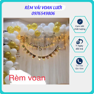Rèm vải voan ,vải voan trang trí kt 2×1,7m