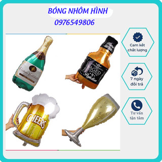 Bóng chai rượu và ly trang trí sinh nhật,tiệc cưới SIZE ĐẠI