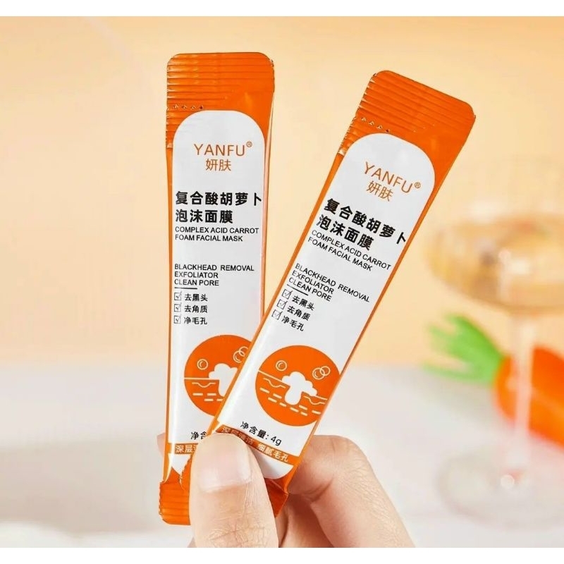 Mặt Nạ Sủi Bọt Cà Rốt Làm Sạch Lỗ Chân Lông, Loại Bỏ Bụi Bẩn, Giúp Trắng Da