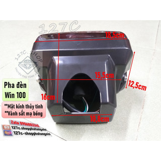 [HCM] Pha đèn lớn Win 100 (Mặt kính thuỷ tinh hoặc Mica)