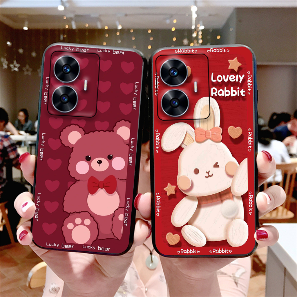 Ốp lưng REALME C55 GẤU DÂU LOTSO đỏ cute đẹp siêu rẻ