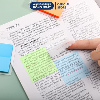 Giấy note trong suốt nhiều màu, giấy ghi nhớ dễ thương cute nhỏ gọn 50 tờ đồ dùng học tập văn phòng phẩm Diệp Lạc