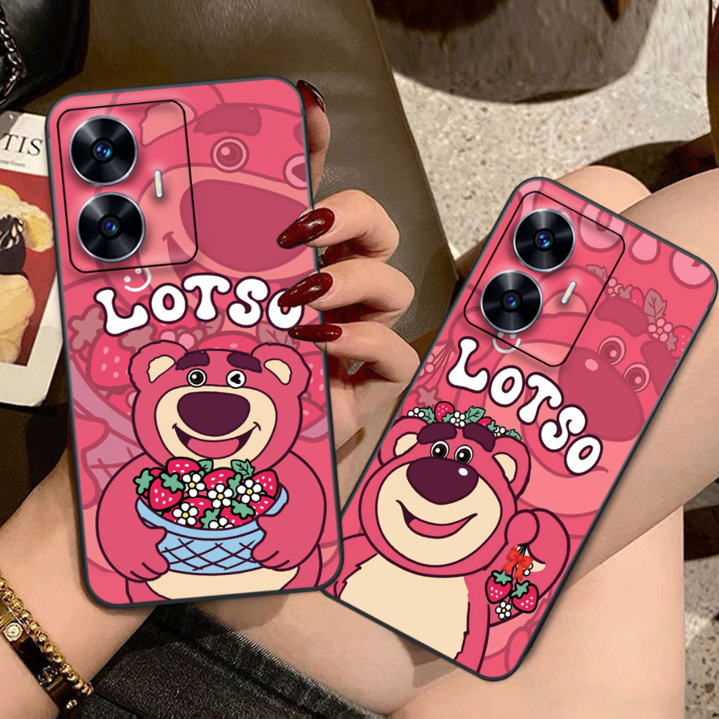 Ốp lưng REALME C55 GẤU DÂU LOTSO rẻ đẹp thể thao / ỐP REALME C55 GIÁ RẺ