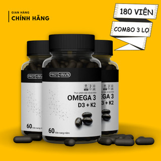  COMBO 3 LỌ Viên uống hỗ trợ xương khớp Omega 3 D3 K2MK7 PROTEINVN 60 viên lọ 