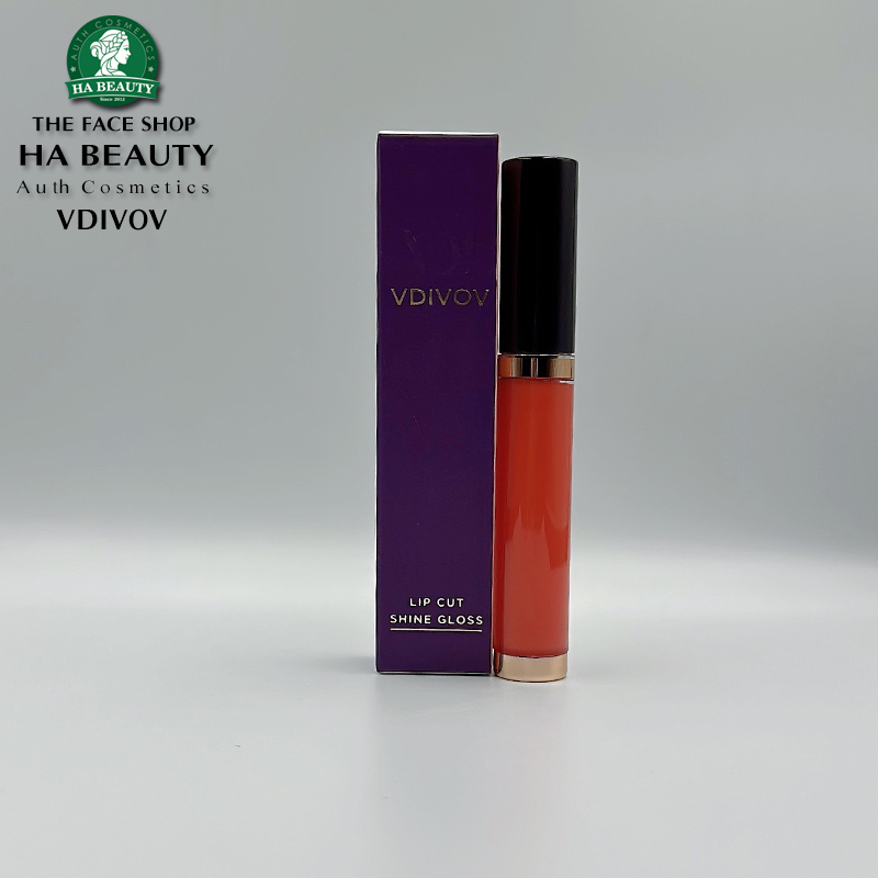 Son bóng nhiều màu Hỗ trợ Khóa màu son môi mượt mà Dưỡng môi Hàn Quốc VDIVOV Lip Cut Shine Gloss 5g