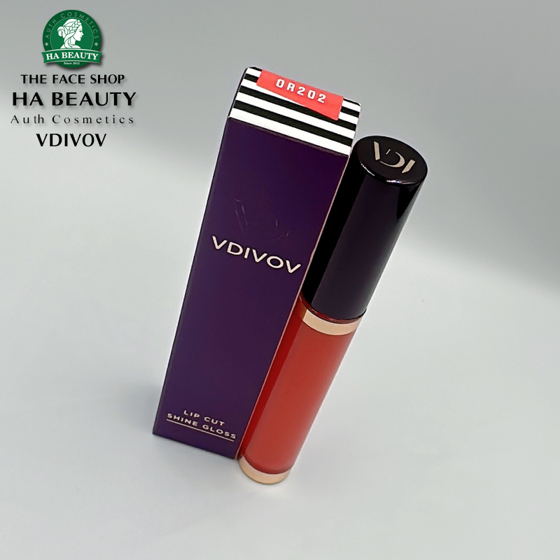 Son bóng nhiều màu Hỗ trợ Khóa màu son môi mượt mà Dưỡng môi Hàn Quốc VDIVOV Lip Cut Shine Gloss 5g