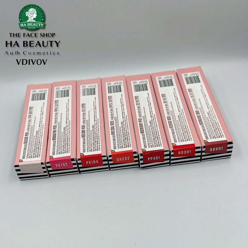 Son bóng nhiều màu Hỗ trợ Khóa màu son môi mượt mà Dưỡng môi Hàn Quốc VDIVOV Lip Cut Shine Gloss 5g