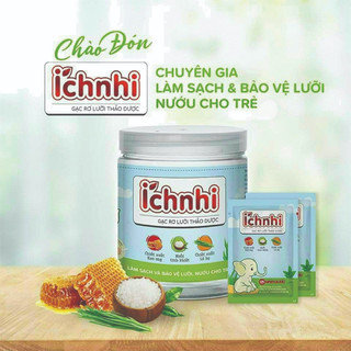 Gạc Rơ Lưỡi Thảo Dược Ích Nhi (Hộp 30 cái)