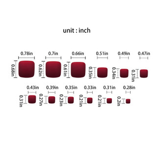 Set 24 Móng Chân Giả Màu Bóng