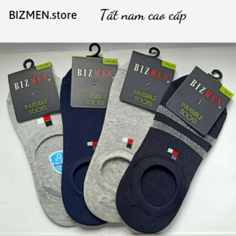 Tất Lười Nam Thể Thao BIZMEN Sợi Cotton Cao Cấp Kháng Khuẩn Khử Mùi Màu Đen Ghi Trắng Xanh Than
