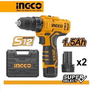 Máy khoan dùng pin lithum 12v cdli12208 ingco kèm 2 pin và 1 sạc - bảo hành 6 tháng